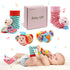 Infant Rattle Toys 0-3 Years, Baby Wrist Rattle Foot Finder Socks Set, Gift Box for Newborn Boys and Girls