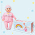 Interactive Baby Doll Pink - 16 Inch Crying Talking Feeding Doll with Sounds and Accessories for 2-5+ Year Olds