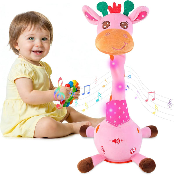 MIAODAM Dancing Giraffe Interactive Toy, Singing 10 Children's Song, Stuffed Baby Toy