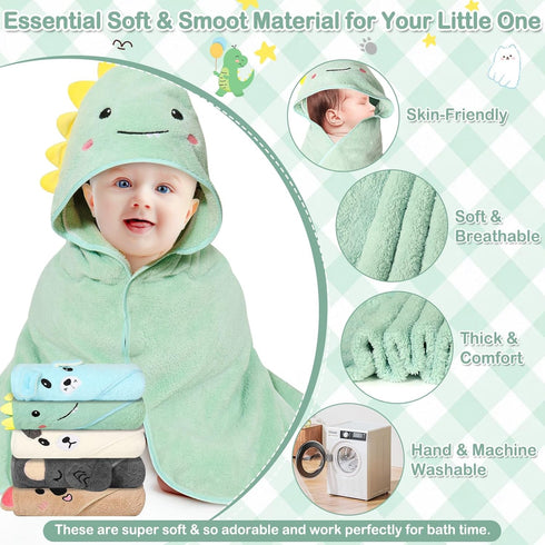 Sublaga 15 5 10 32x32 PCS Hooded Baby Towels, Soft Baby Towel, Absorbent Baby Bath Towel, Styles Baby Towels and PCS