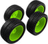 OD 88mm/3.46" Rubber Tire & Plastic Wheel Rims 12mm Hex Hub for Redcat Tornado Shockwave HPI HSP Kyosho Losi 1/10 Off
