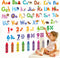DECOWALL DS-8044 Animal Alphabet Numbers Colour Decals Stickers Kids Peel and Stick