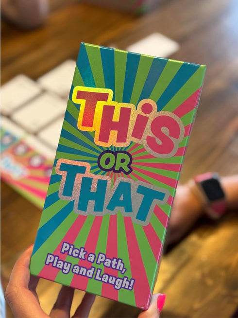 This or That Party Game Family Card Game with Easy Either/Or Choices | Fun Guessing Game for Kids, Teens & Adults Where