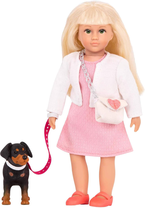 Lori Mini Doll & Toy Dog – 6-Inch Doll & Pinscher Pup Play Set with Outfit, Animal & Accessories – Kids Playset – 3