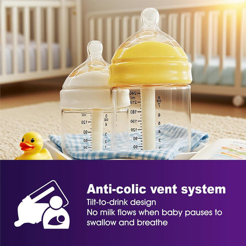 Set, 180C/356F (5 oz, 8 oz16 oz) PPSU Pregnancy Water Bottle and Baby Bottle Patented Leak-Proof Design, Postpartum