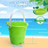 7" Summer (3PCS) Beach Sand Toy Bucket Gear For Kids Adult, Plastic Beach Castle Mold Buckets, Sand Pail Water Bucket