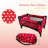 Doll Fold n' Store Pack N' Play - Cute Hearts Design Doll Play Yard