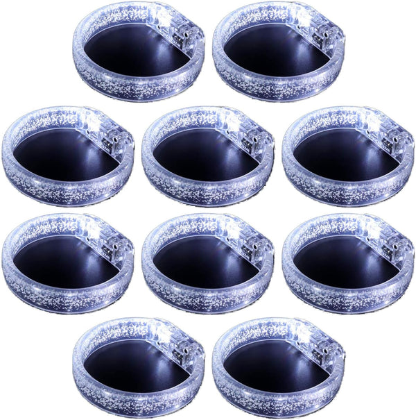 LED Light Up Bracelets, White Glow Wristbands Party Favors for Kids, 10 Pack, Birthday, Halloween, Carnivals