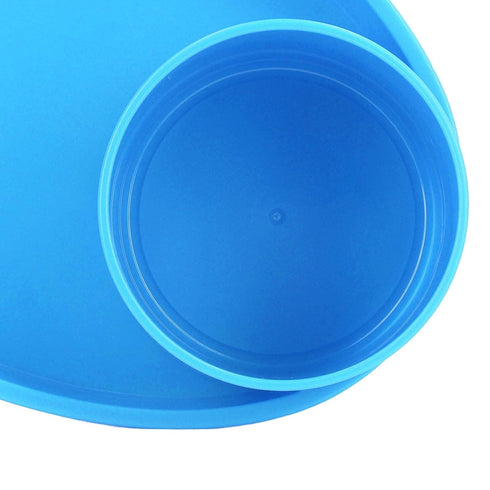 Snack Tray for Kids Car Seat, Secure and Sturdy Design, Compact and Portable with Cup Holder (Blue)