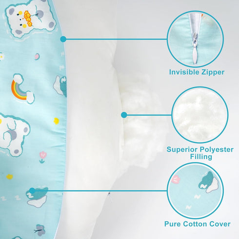 AMASKY Nursing Pillow, Plus Size Ergonomic Design, Breastfeeding Pillows Support for Mom and Baby, Removable Cotton