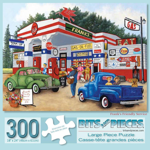 Bits and Pieces - 300 Large Piece Jigsaw Puzzle for Adults - Americana Summer by Artist Kay Lamb Shannon