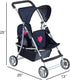 The New York Doll Collection First Twin Stroller - Cutest Heart Design Baby Strollers Great Toy Gift for Toddlers