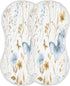 YETTASBIN Butterfly Leaves Muslin Baby Burp Cloth, Super Soft Absorbent Cotton Burp Rag Baby Bibs Feeding Cloth