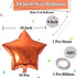 KALOR 18 Inch Orange Star Mylar Balloons, 10 Pcs Star Shape Foil Balloons for Wedding, Baby Shower, Birthday