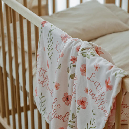 30 40 Inch Floral Baby Blankets for Girls - Super Soft Nursery Minky Blanket, Newborn Baby Blanket with Double Layer