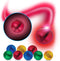 PicassoTiles Motion Activated Marbles 8pc LED Light-Up Glow in The Dark Translucent