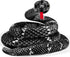80in Large Stuffed Snake, Lifelike Plush Animal for Kids, Giant Birthday Gift Party Prank Prop, Black