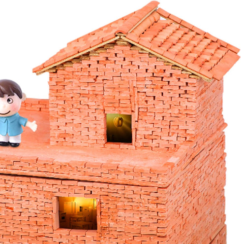 80pcs Miniature Roof Tiles Model Building Set, 1:16 Dollhouse Fake Tiles for DIY Kitchen Garden Diorama Roofing, Red