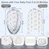 TEEAOE 024 Tummy Baby Lounger for Newborn Months, Portable Infant Seat with Ergonomic Support, Breathable Cotton Baby