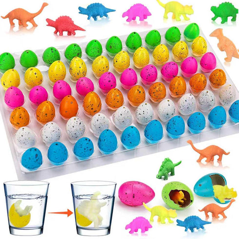 60PCS Small Hatching Dinosaur Eggs for Dinosaur Birthday Party Favors Summer Goodie