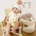Yovslop Bear Storage Bucket Beige Cotton Basket Diaper Bag Large Capacity Bin for Home Nursery Room