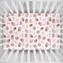 Cstdyfrv 52"x28" Strawberry Pink Bows Floral Baby Crib Sheets Sweet Watercolor Strawberry Daisy Flowers Soft Baby