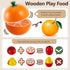 Sets 18 HERSITY Wooden Play Food for Kids Kitchen Cutting Fruits Toys Pretend Play for Toddlers Gift for Boys Girls