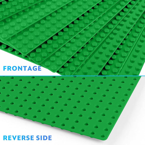 Classic Baseplates Building Plates, Pack of 10 Large 10" x 10" Bricks, Compatible with All Major Brands, Perfect STEM