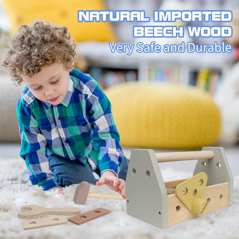 Sets Montessori Wooden Tools Kit Toddler Educational Construction Kids Toys Play Box Preschool Play Tool Wooden