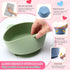 4 Sets Domensi Kids Porcelain Bowls with Suction Sleeves Toddler Suction Bowl Upgrade Durable Microwave Dishwasher Safe