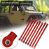 VGEBY 8Pcs Lightweight Aluminium Alloy RC Link Rod Kit, 1:10 Scale Pull Rod for Aixal SCX10 1/10 RC Car (Red)