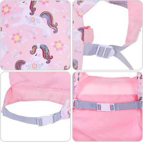 18INDC 5 16-22 Inch Backpack Set 17-18 Inch Pcs Doll Carrier and Accessories for Baby, Carrier With Stuff for Dolls