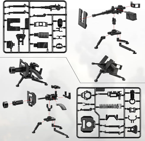 25 Pcs Military Toy Soldiers Figures Pack, Weapons Set for Building Blocks Compatible with Major Brands, 3 Years+