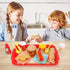 Pretend Play Food Set for Children, 15 PCS Removable Fast Food Playset with Tray