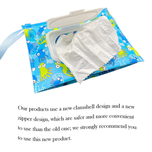 ULVBABI 2 Pack Portable Wet Wipe Pouch Container, Reusable & Refillable Baby Wipes Dispenser, Eco Friendly
