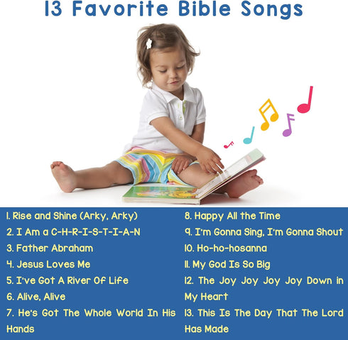 13 28-Button 1-3 LEARNING BUGS Christian Bible Songs Songs of Praise for Little Ones, Musical Books for Toddlers, Music