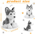 Realistic,9" Siberian Husky Dog Plush Stuffed Animals Dog Stuffed Animals Soft Cuddly Siberian Husky Stuffed Dog