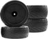 4Pack ShareGoo RC 85mm/3.34" Rubber Tires Front Rear Tyres 12mm Hex Wheel Compatible with Redcat HPI HSP Kyosho 1/10 RC Off-Road Car Buggy (Black)