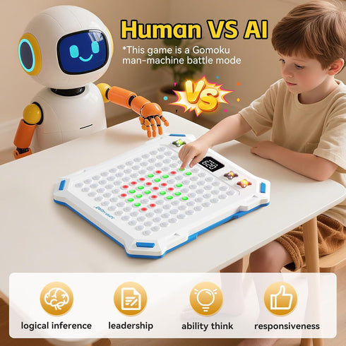 Lqqyee 14 6-12 Kids Smart Chess Board Games ,Built-in Strategy Handheld Puzzle Game,Portable Travel Games for Kids Ages
