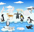 RCOMG 14PCS Mini Arctic Animal Figures, Realistic Sea Animals Toys Playset with Reindeer, Penguins, etc.
