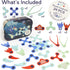 Clixo Ocean Creatures Pack - Glow-in-The-Dark Magnetic Building Toy, 24 Flexible Magnet Pieces for Underwater