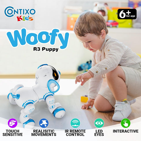 R3 3-12 Contixo Robot Dog Kids Toy - Remote Control Robots Interactive Smart Dancing Toy for Kids Boys Girls Toddler