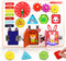 TOY Life Wooden Busy Board Montessori Toys, Activity Board Sensory Toys for Toddlers 1-3, Educational Motor Skills