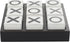 Deco 79 Black Wood Tic Tac Toe Game Set with White Block Pieces, 14" x 14" x 4"