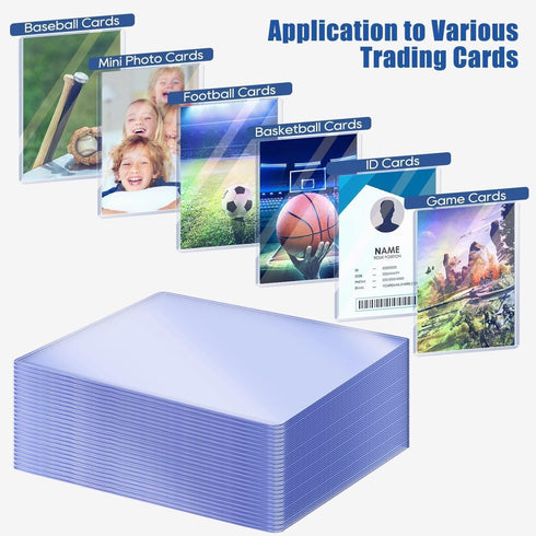 NESSDOVE 1000 (500 500 PCS Toploaders and Panny Sleeves - Premium Hard Plastic Card Protectors, Trading Card