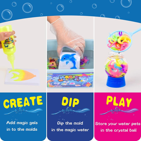 18 16 4 5 6 7 8 9 10 NiuSphere Magic Water Elf Toy Kit - Aqua Gel Water Pets, Gels & Molds, DIY Squishy Maker Kit