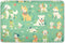 miaozhen Cartoon Dog Mint Green Changing Pad Covers Water Resistant Bed Wetting Sheet
