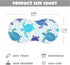 YYZZH 4 Pack 100% Sea Turtle Ocean Bubble Marine Turtles Muslin Burp Cloths for Baby Cotton Baby Washcloths Bibs