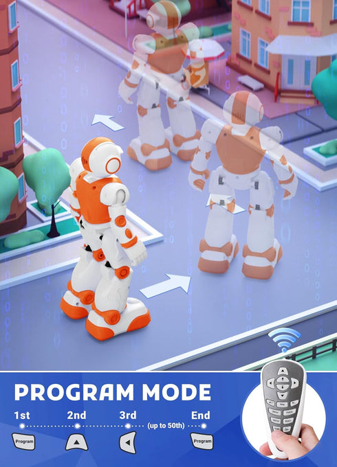 Kids,Programmable 4 5 6 7 8 9 10 Robot Toys for Remote Control Smart Walking Dancing Robot Toy with Gesture & Sensing