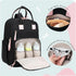 18 Backpack 4 LORADI Pockets Large Diaper Bag with Insulated Pockets and Stroller Clips, Baby Shower Essentials (Black